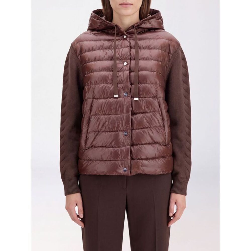 Herno Women Short Waterproof Nylon Down Jacket Herno With Hood And Ribbed Cuffs